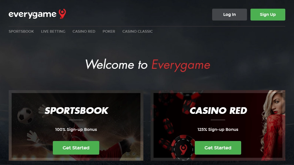 Everygame Casino Desktop screenshot